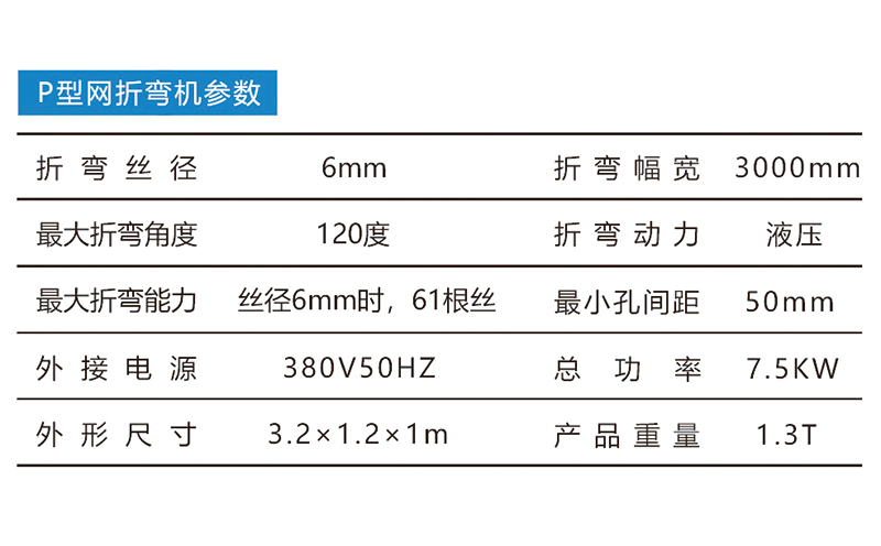 P型网折弯机