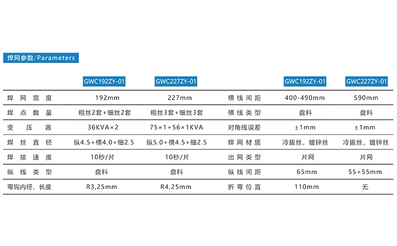 养殖网横拉笼门焊接生产线GWC190/227ZY-01